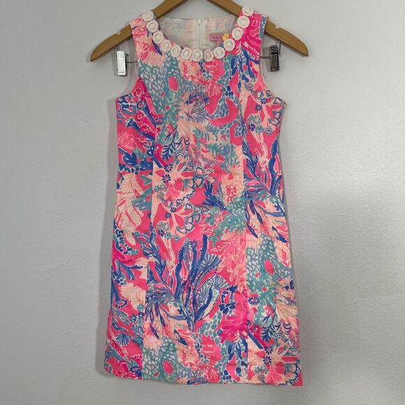 Lilly Pulitzer Dress Women Medium Multicolor Mini Mila Shift Vacation Beach